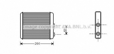 AVA QUALITY COOLING ol6259 -  Теплообменник, отопление салона
